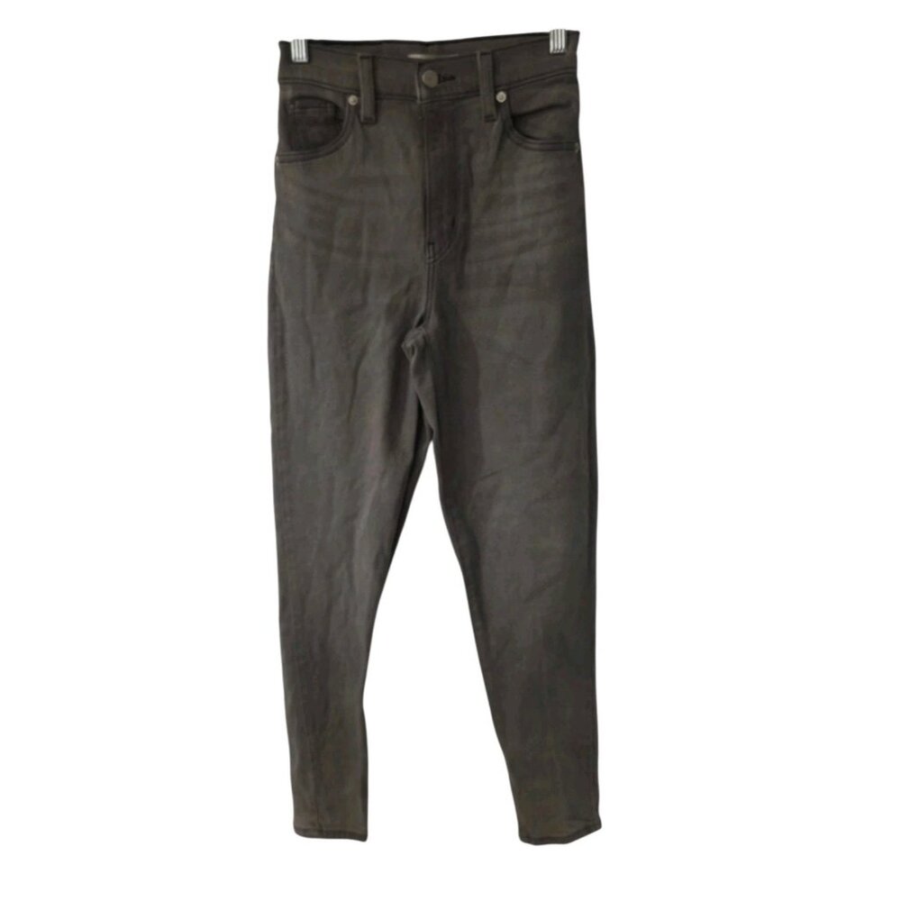 Levis High Waisted Mom Jeans Stretch Gray Retro Classic‎ Tapered Womens 23x27